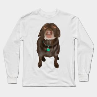 Chocolate Labrador Dog Long Sleeve T-Shirt